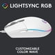 thumbnail image 3 of Mouse para Juegos Reacondicionado Logitech G203 Lightsync RGB 8k DPI Blanco, 3 of 8