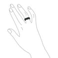 thumbnail image 3 of Geometric Pattern Black Carbon Fiber Inlay Couples Titanium Wedding Band Rings for Men for Women Comfort Fit 8MM, 3 of 4
