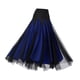 thumbnail image 3 of Falda de baile de salón para mujer, falda con vuelo grande, elegante falda flamenca moderna española Azul XL, 3 of 9