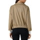 thumbnail image 3 of Chaqueta recortada para mujer INSPIRE CHIC 2025 Otoño Casual con botones de manga larga S Caqui, 3 of 6