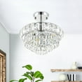 thumbnail image 2 of GetLedel 3-Light Empire Crystal Chandelier Chrome N/A Chrome, 2 of 5