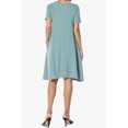 thumbnail image 2 of Robe T-Shirt Ample à Manches Courtes Col Bateau Longueur Genou avec Poche pour Femmes, 2 of 6