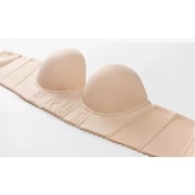 Coovoice LIGHT BEIGE Underwire Bustier Longline Bra, US 34C, UK 34C, NWOT