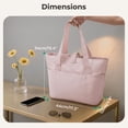 thumbnail image 4 of BAGSMART Foldable Tote Bag for Women, Laptop Tote Bag Top Handle Handbag for Travel, Work, Beach, Gym, Shop, Pink, 4 of 8