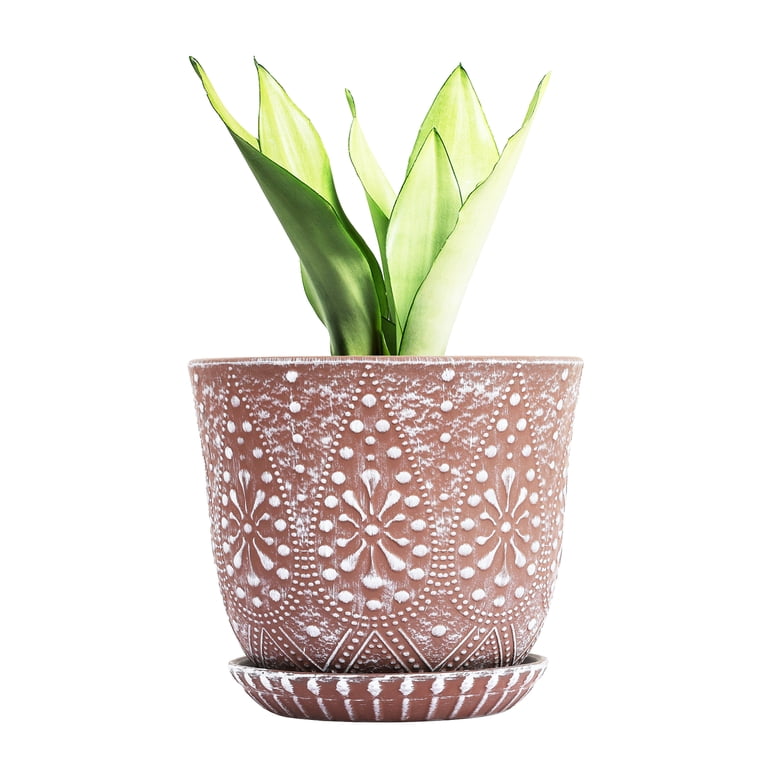 BESTSELER 10 Inch Plant Pot, Ceramic Planter with Drainage Holes