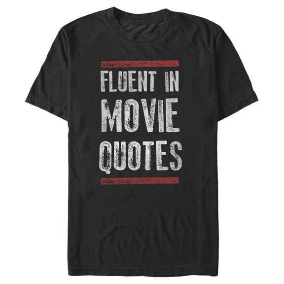 Men's Lost Gods Fluent in Movie Quotes Distressed Graphic T-Shirt Big & Tall