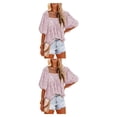 thumbnail image 4 of Qarigey Blusa informal para mujer, camisa para niñas, Club, playa, vacaciones, viajes, transpirable, básica, para el hogar, ropa Type15 NO15, 4 of 6