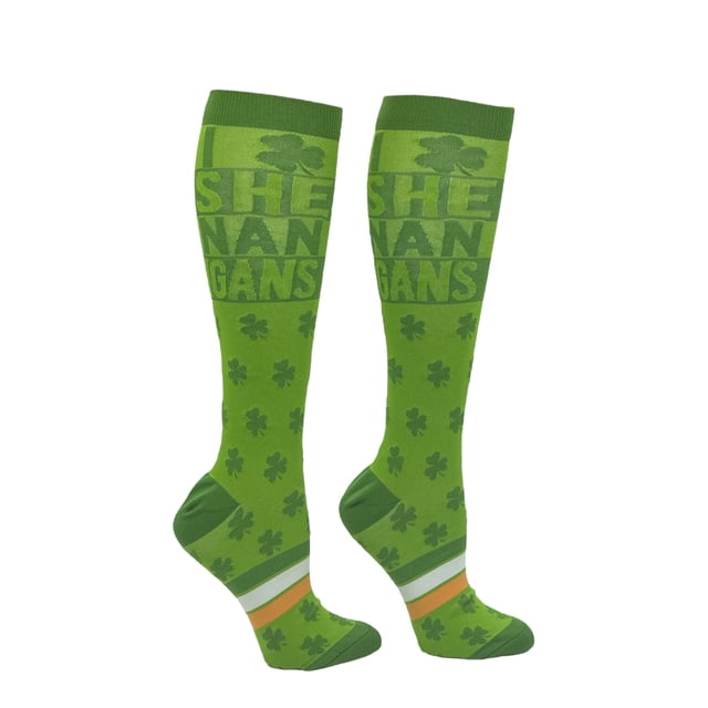Chaussettes de Compression Unisexes I Clover Shenanigans Drôles St Patricks Day pour Femmes et Hommes
