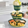 thumbnail image 4 of Vacemry Under $5 Rotating Veggie Platter, Multi-Layer Serving Tray with Colander, Plastic Party Appetizer Dish for Fruits, Snacks, Desserts, Hot Pot Ingredients, Versatile Kitchen Serving Utensil, 4 of 8
