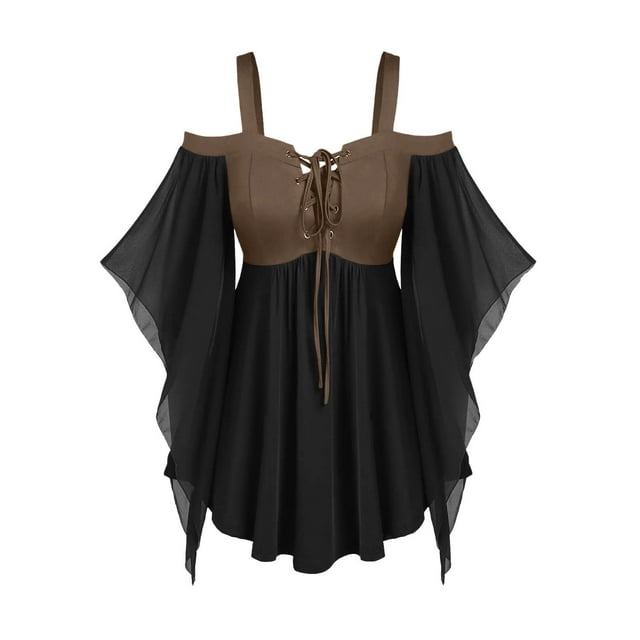 Steampunk Robes Victoriennes pour Femmes Robe Gothique Renaissance à Bretelles Spaghetti Robe Aguichant en Dentelle Robe Médiévale Pirate Costume