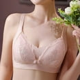 thumbnail image 5 of XuJwPNcy Women's Snap Front Closure Bras No Underwire Lace Bralette Wireless Full Coverage Underwear, 5 of 7
