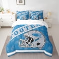 thumbnail image 2 of jejeloiu American Rugby Football 7 Pieces Bedding Comforter Set,Gray Sport Hemet Full Bedding Set For Kids Reversible, 2 of 8