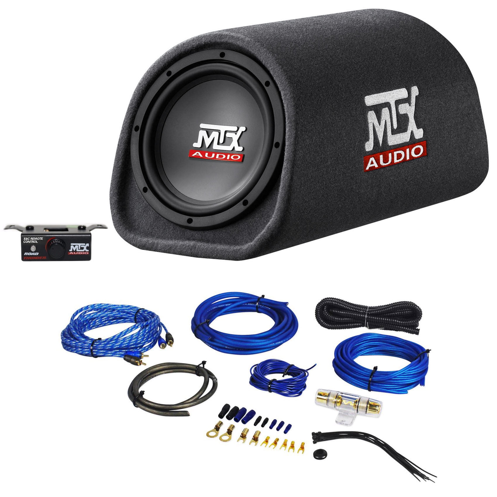 MTX Road Thunder RT8PT 8” 240 Watt Powered Vented/Ported Bass Tube+Amp