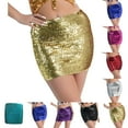 thumbnail image 4 of Women's Sparkly Sequins Pencil Skirts Jazz Latin Belly Dancing Skirt Funny Sexy Night Out Clubwear Bodycon Mini Skirt, 4 of 5