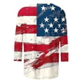 thumbnail image 2 of Favoffer Women Graphic Tees 3/4 Sleeve Round Neck Independence Day Print Loose Casual Tops Boho Blouses Holiday Festival Outdoor Leisure, 2 of 4