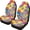 Colorful Floral Art Design, variant on POLERO Moonlit Mountain Lake Elastic Car Front Seat Cover for Interior Decor, Polyester Fabric Easy to Install Car Seat Covers Van