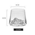 thumbnail image 2 of Vasos de whisky Old Fashioned, 225 ml (7,6 oz), diseño de montaña, base gruesa, ideales for el hogar, restaurantes y bares., 2 of 7