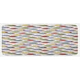thumbnail image 1 of Underwater Kitchen Mat, Simplistic Floating Fish Forms in Row Aquatic Underwater Animal Design, Plush Decorative Kitchen Mat with Non Slip Backing, 47" X 19", Multicolor, by Ambesonne, 1 of 1