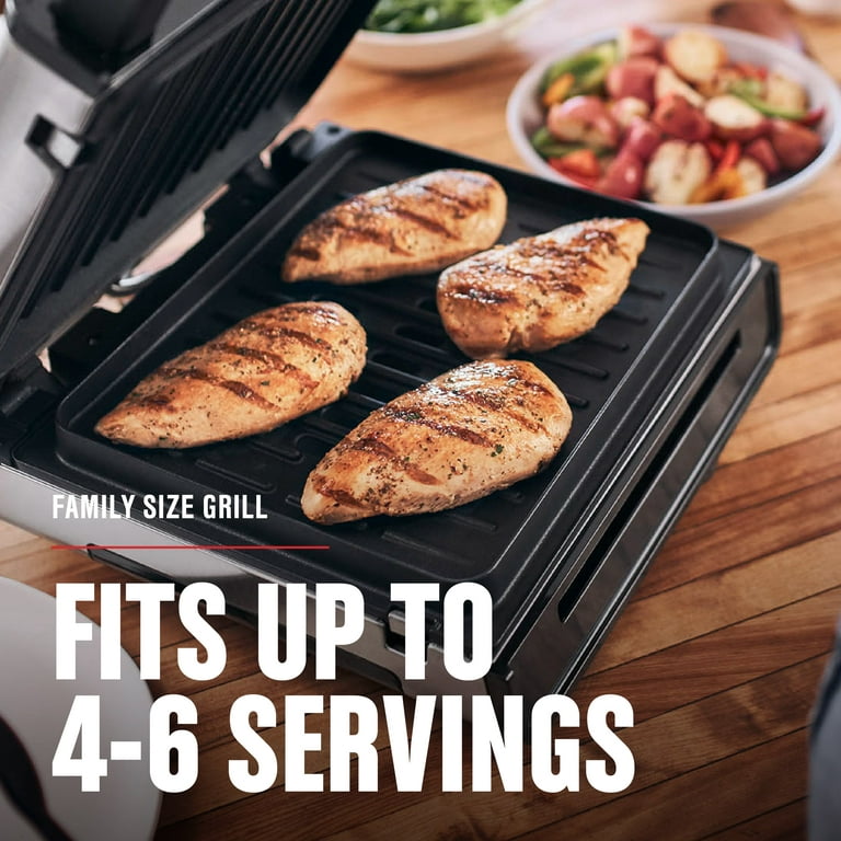 George Foreman Family 5 Portion Silver Grill and Melt Advance