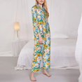 thumbnail image 3 of Balery Colorful Fruits Conjunto de Pijama con Estampado para Mujer, Conjunto de Dos Piezas con Manga Larga, Ropa de Dormir Suave con Bolsillos, Pijamas Cómodos-XX-Large, 3 of 7