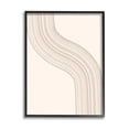 thumbnail image 5 of Stupell Industries Minimal Retro Curved Stripes Neutral Beige Tones Graphic Art Black Framed Art Print Wall Art, Design by Lettered and Lined, 5 of 5