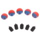 thumbnail image 2 of 5 tapas para fregadero, color rojo y azul, para grifo de cocina, con 5 tornillos y llave., 2 of 6