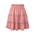 thumbnail image 4 of Mini Skirts for Women Boho Ruffled Tiered Pleated Skirts High Waist Flowy Comfy Tennis Golf Skorts, XL, 4 of 4