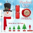 thumbnail image 3 of Christmas Tree Topper Snowman Hugger Santa Christmas Tree Topper Xmas Holiday Winter Wonderland Party New Year Decoration Ornament Supplies, 3 of 10