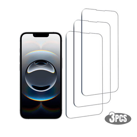 [3-Pack] Qixxronics Tempered Glass Screen Protector for iPhone 16e [Bubble Free] for Apple 6.1” Clear Glass Protector