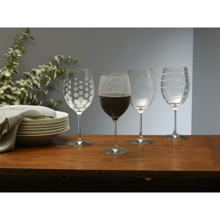 Fire Engine Red Wine Glasses Set of 4 Two Sets Available 
