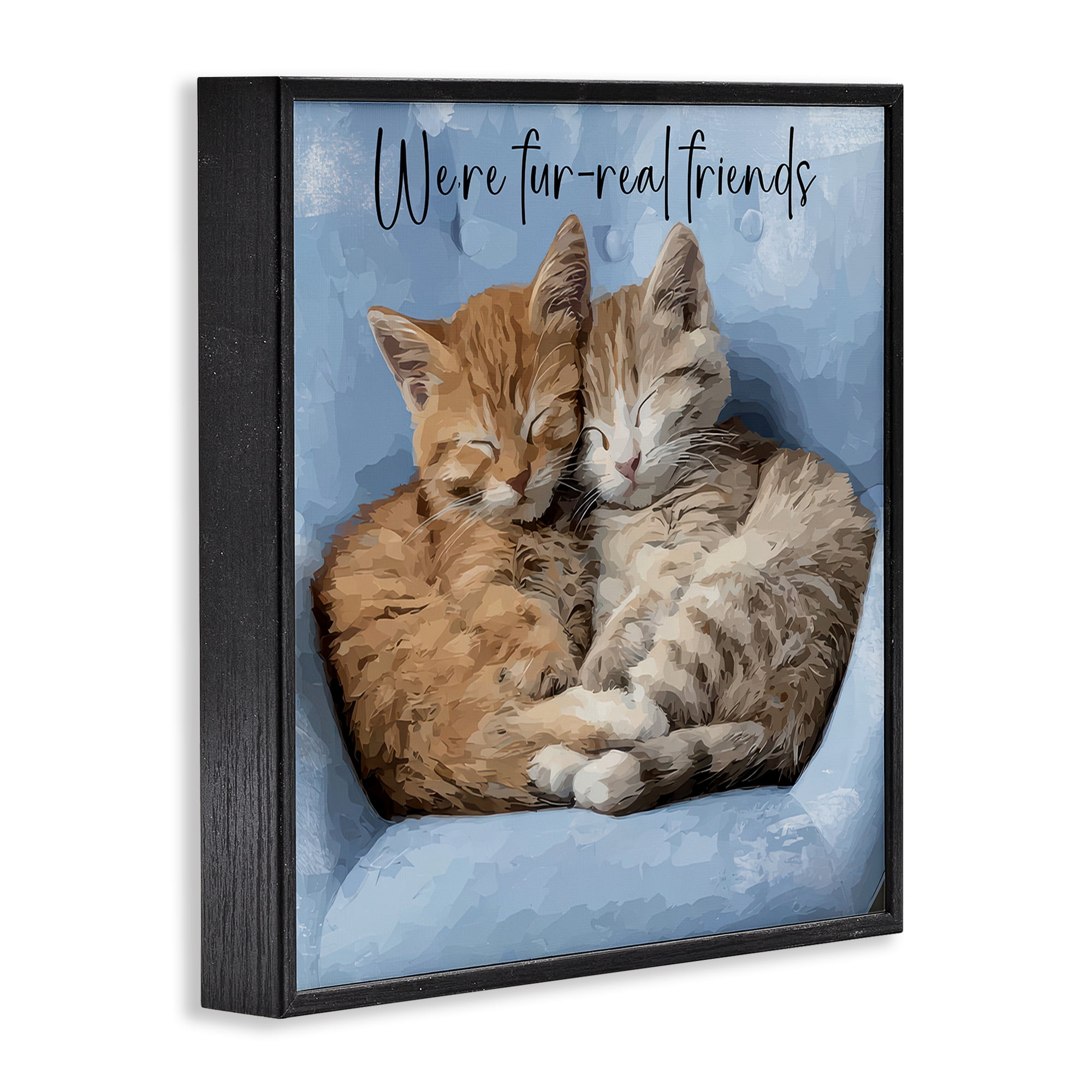 Stupell Industries We're Fur-Real Friends Black Framed Giclee Art, design by Kim Curinga