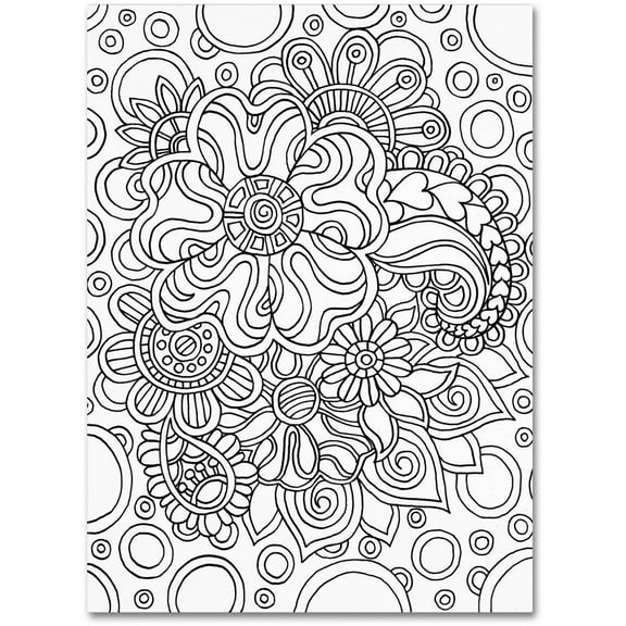 Trademark Fine Art "Mixed Coloring Book 54" Canvas Art by Kathy G. Ahrens