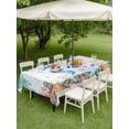 thumbnail image 3 of Outdoor Tablecloth with Umbrella Hole and Zipper, Seahorse Coastal Rectangle Table Cloth 60x102 Inch Waterproof Tablecloth, Summer Nautical Starfish Coral Ocean Picnic Table Cover for Patio Camping, 3 of 7