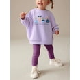 thumbnail image 3 of WIBACKER 2-7T Kid Toddler Girl Cotton Pullover Sweatshirt Vegetable Pattern Tops and Ribbed Leggings 2Pcs Outfits Set, 3 of 10