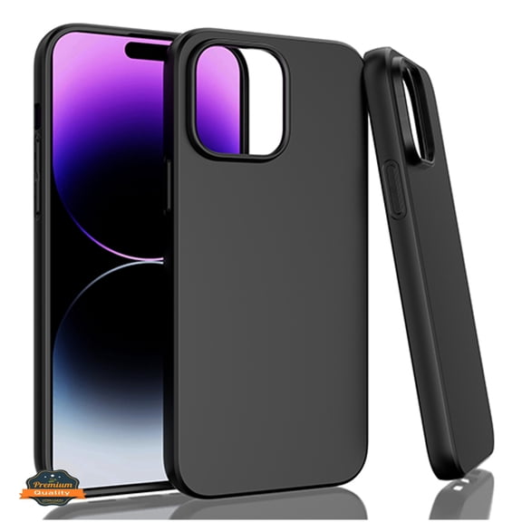 Xpression Cover for Apple iPhone 14 Pro (6.1") Ultra Slim Thin Silicone Soft Skin Flexible TPU Gel Rubber Candy Gummy Protective Hybrid Phone Case - Black