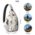 thumbnail image 5 of Sling Backpack,Halloween Dancing Skeletons Sling Bag with Water Bottle Holder,Waterproof Sling Bag for Men/Women with Headphone Jack for Hiking,Travel, 5 of 6