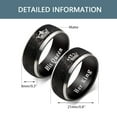 thumbnail image 6 of Black Her Queen Ring Stainless Steel Band Rings Promise His and Hers Couples Gifts for Boyfriend and Girlfriend (Black Queen Size 10), 6 of 7