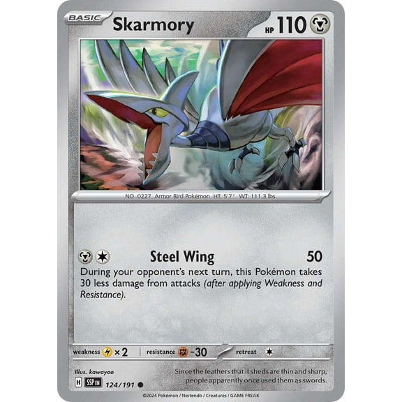 Pokemon Surging Sparks Common Skarmory #124