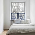 thumbnail image 4 of 24 Inch Long Tier Curtains for Kitchen, Nautical Blue Retro Sailboat Seagull Bathroom Window Curtains Rod Pocket Short Curtains Window Treatment Tiers for Living Room Farmhouse 2 Panels, 4 of 5