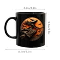 thumbnail image 3 of Halloween Mug,Halloween Desk Decor,Halloween Witch Ceramic Mug, Reusable Festive Coffee Tea Cup for Home Office Desk Decor Holiday Gifting(D 12oz), 3 of 7