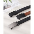 thumbnail image 6 of AWAYTR Men Ratchet Belt Leather Adjustable Trim to Fit No Holes Slide Dress Belt for Casual Formal Gift, 6 of 7