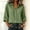 Army Green women's collared blouse a1, variant on Women's Collared 3/4 Sleeve Flowy Blouse Casual Button Down Loose Fit Shirt Solid Work Travel Business Top Office Shirt, Wine 2XL