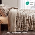 thumbnail image 3 of U by Bedsure Fluffy Comforter Set Queen, Beige Faux Fur Comforter Set, Soft Shaggy Plush Bubble Queen Size Bedding Comforter Sets, 3 Pieces Luxury Fuzzy Bed Set, 3 of 11