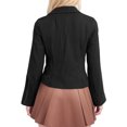 thumbnail image 6 of Towmus Women's Striped Button Down Shirts Flare Sleeve Slim Fit Blouses V Neck Collared Y2k Crop Tops Streetwear, 6 of 6