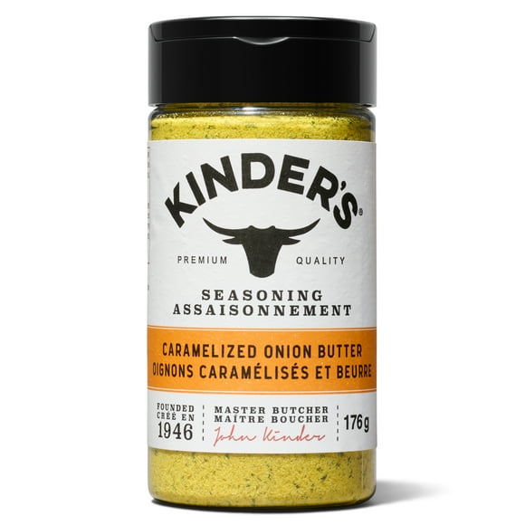 Kinder's Caramelized Onion Butter Seasoning, 176g, Use before, during, or after cooking