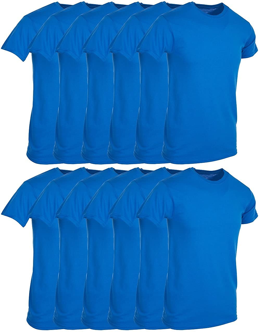 Mens Cotton Short Sleeve Lightweight TShirts, Bulk Crew Tees for Guys