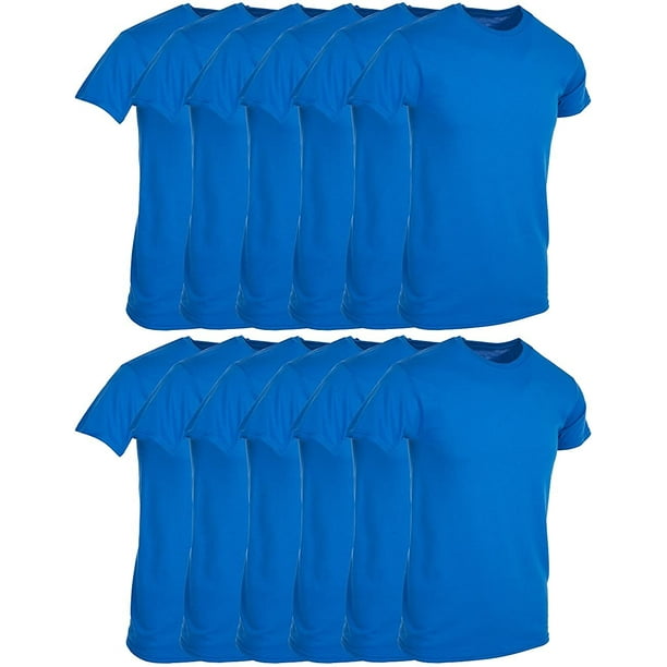 Billionhats Mens Cotton Short Sleeve Lightweight T Shirts Bulk Crew Tees For Guys Solid Bright Colors T Shirt Royal Blue Small S Walmart Com Walmart Com
