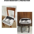 thumbnail image 6 of Dining Room Chair Seat Covers, Farmhouse Milk Farm Black Cow Silhouettes Rustic Old Wooden Board Removable Stretch Chair Seat Cushion Slipcovers Protector for Holiday Party, Set of 6, 6 of 6
