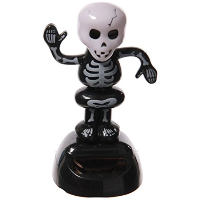 gruesome skeleton halloween novelty solar pal sun powered toy by