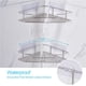 thumbnail image 2 of Estante de ducha de esquina, almohadillas adhesivas reforzadas, fácil instalación para organizador de baño, 2 of 7